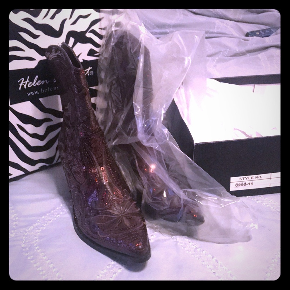 New Mid Calf Cowgirl Boots